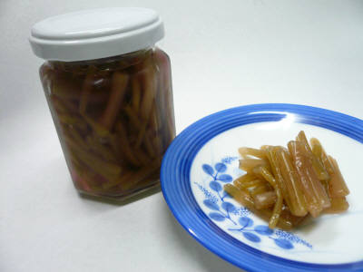 わさびの茎三杯酢漬